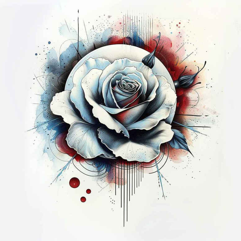 rose-artistic-tattoo – tattoo design ideas free ai generated – subtle – for-heel – Gallery: roses-inkby-ai