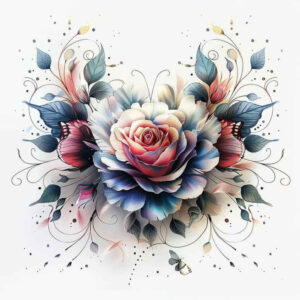 rose-colorful-tattoo – tattoo design ideas free ai generated – tiny-tattoo – for-outer-arm – Gallery: roses-inkby-ai