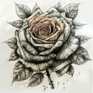 rose-decorative-tattoo – tattoo design ideas free ai generated – tiny-motif – for-ankle – Gallery: roses-inkby-ai