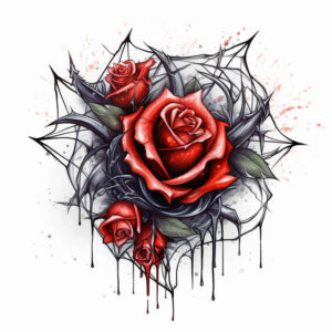rose-detailed-tattoo – tattoo design ideas free ai generated – petite – for-neck – Gallery: roses-inkby-ai
