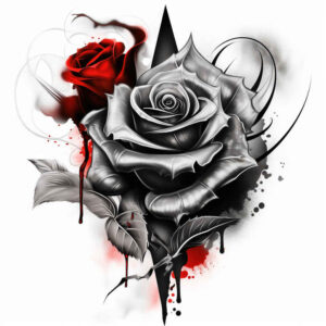 rose-elegant-tattoo – tattoo design ideas free ai generated – compact – for-heel – Gallery: roses-inkby-ai
