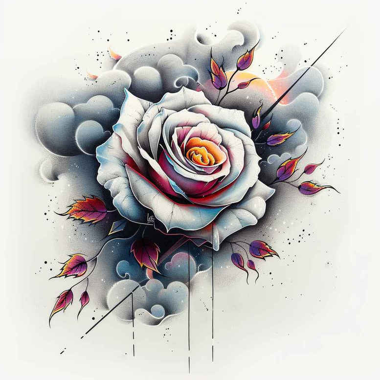 rose-feminine-tattoo – tattoo design ideas free ai generated – quiet-art – for-fingers – Gallery: roses-inkby-ai