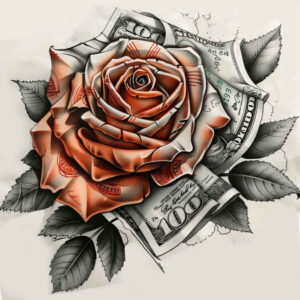 rose-fine-line-tattoo – tattoo design ideas free ai generated – gentle-angle – for-full-back – Gallery: roses-inkby-ai