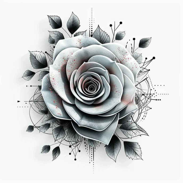 rose-fine-line-tattoo – tattoo design ideas free ai generated – no-excess – for-ribs – Gallery: roses-inkby-ai