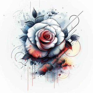 rose-flower-tattoo – tattoo design ideas free ai generated – miniature – for-inner-arm – Gallery: roses-inkby-ai