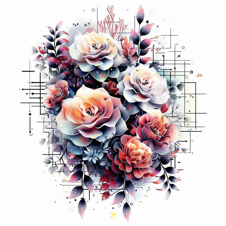 rose-flower-tattoo – tattoo design ideas free ai generated – outline-only – for-lower-arm – Gallery: roses-inkby-ai