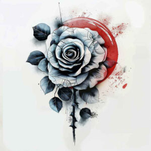 rose-flower-tattoo – tattoo design ideas free ai generated – pure-shape – for-side-torso – Gallery: roses-inkby-ai