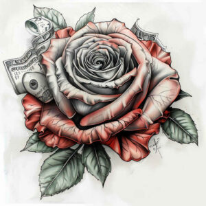 rose-inspiration-tattoo-for-men – tattoo design ideas free ai generated – quiet-art – for-biceps – Gallery: roses-inkby-ai