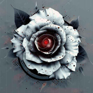 rose-modern-tattoo – tattoo design ideas free ai generated – discreet-mark – for-upper-back – Gallery: roses-inkby-ai