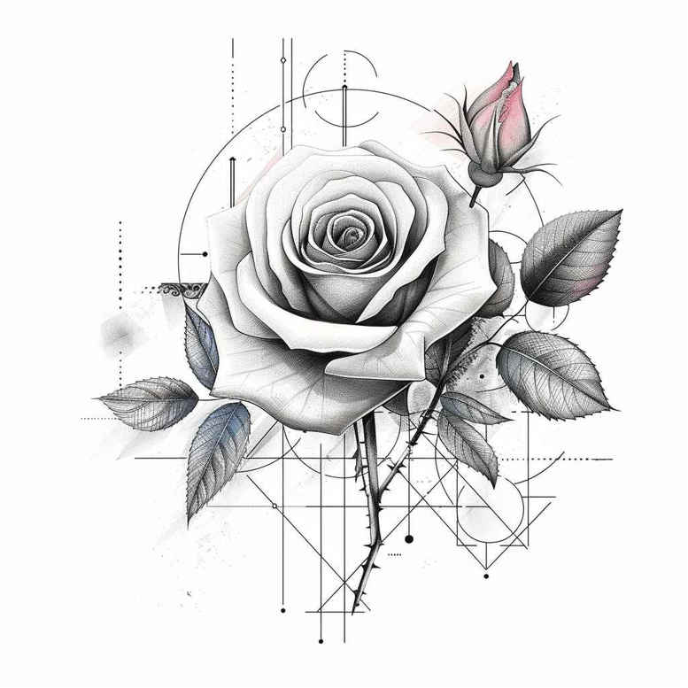 rose-modern-tattoo – tattoo design ideas free ai generated – essential – for-hand – Gallery: roses-inkby-ai