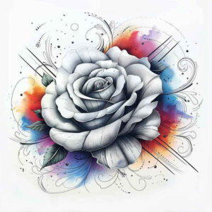rose-modern-tattoo – tattoo design ideas free ai generated – whisper-line – for-scapula – Gallery: roses-inkby-ai