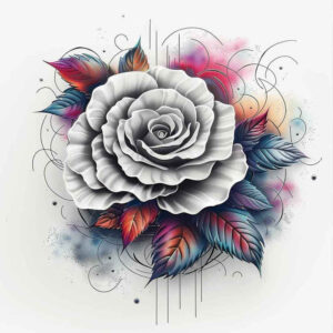 rose-mystical-tattoo – tattoo design ideas free ai generated – basic – for-full-back – Gallery: roses-inkby-ai