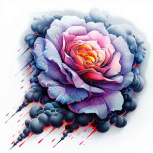 rose-mystical-tattoo – tattoo design ideas free ai generated – minimalist – for-inner-arm – Gallery: roses-inkby-ai