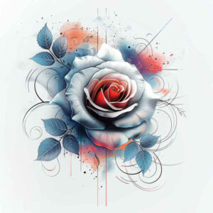 rose-mystical-tattoo – tattoo design ideas free ai generated – outline-only – for-biceps – Gallery: roses-inkby-ai
