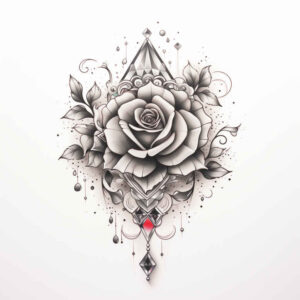 rose-nature-tattoo – tattoo design ideas free ai generated – small-detail – for-upper-back – Gallery: roses-inkby-ai