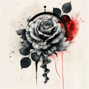 rose-ornamental-tattoo – tattoo design ideas free ai generated – no-excess – for-knee – Gallery: roses-inkby-ai