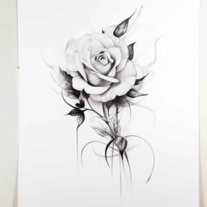 rose-ornamental-tattoo – tattoo design ideas free ai generated – precise – for-toe – Gallery: roses-inkby-ai