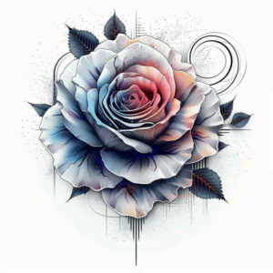 rose-ornamental-tattoo – tattoo design ideas free ai generated – subtle-motif – for-sternum – Gallery: roses-inkby-ai