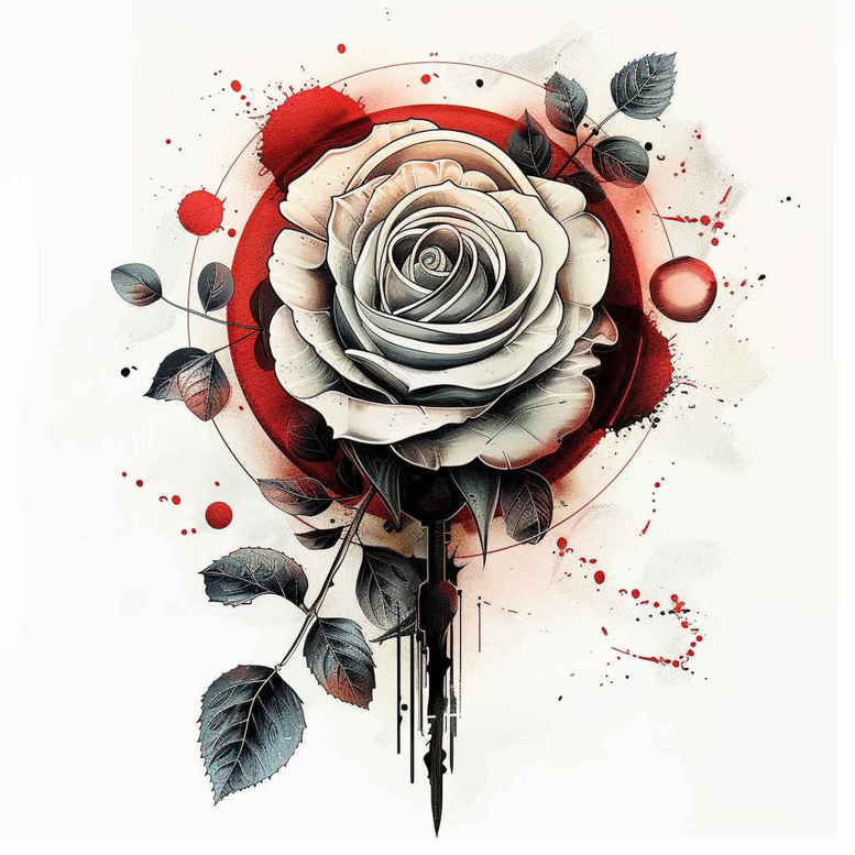 rose-symbolic-meaning-tattoo – tattoo design ideas free ai generated – delicate – for-foot – Gallery: roses-inkby-ai