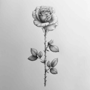 rose-symbolic-meaning-tattoo – tattoo design ideas free ai generated – sparse – for-nape – Gallery: roses-inkby-ai