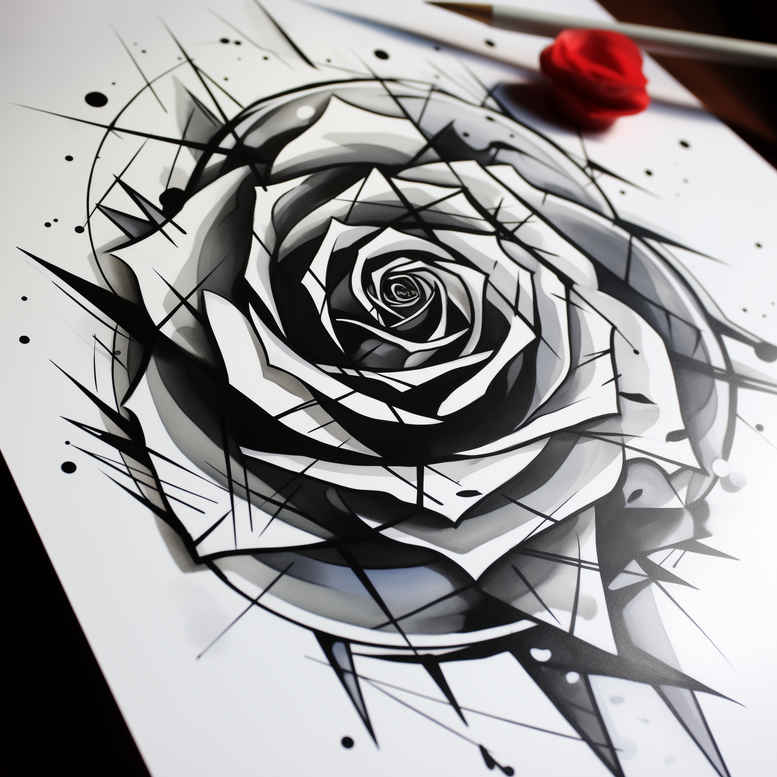 rose-symbolic-meaning-tattoo – tattoo design ideas free ai generated – understated – for-sternum – Gallery: roses-inkby-ai