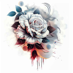 rose-tattoo – tattoo design ideas free ai generated – clean-shape – for-upper-thigh – Gallery: roses-inkby-ai