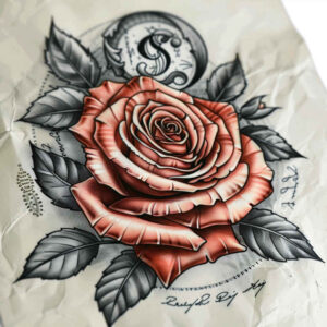 rose-tattoo – tattoo design ideas free ai generated – clean-stroke – for-arm – Gallery: roses-inkby-ai