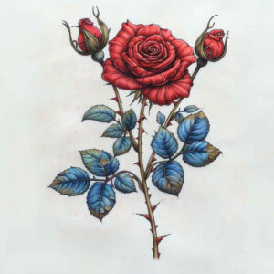 rose-tattoo – tattoo design ideas free ai generated – elegant – for-side – Gallery: roses-inkby-ai