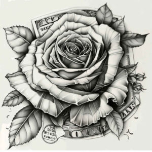 rose-tattoo – tattoo design ideas free ai generated – little-tattoo – for-thigh – Gallery: roses-inkby-ai