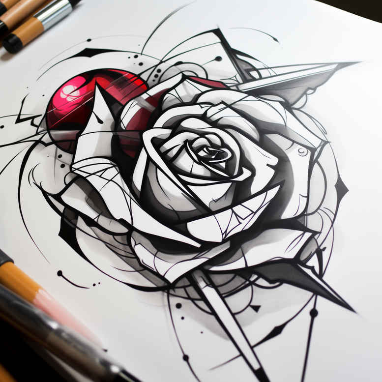 rose-tattoo – tattoo design ideas free ai generated – soft-curve – for-hand – Gallery: roses-inkby-ai