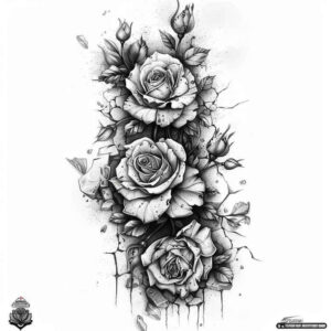 rose-traditional-tattoo – tattoo design ideas free ai generated – delicate – for-ankle – Gallery: roses-inkby-ai