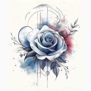 rose-traditional-tattoo – tattoo design ideas free ai generated – discreet-ink – for-back-of-neck – Gallery: roses-inkby-ai