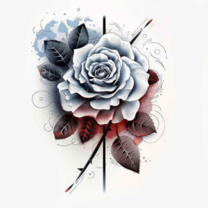 rose-traditional-tattoo – tattoo design ideas free ai generated – pristine – for-collarbone – Gallery: roses-inkby-ai