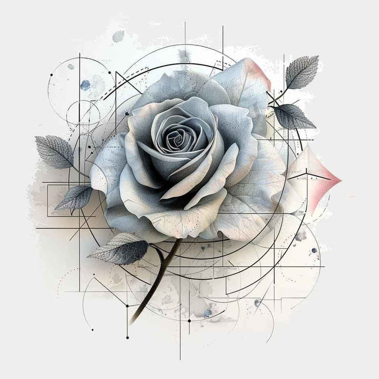 rose-traditional-tattoo – tattoo design ideas free ai generated – ultra-thin – for-sternum – Gallery: roses-inkby-ai