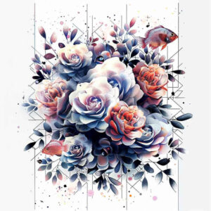 rose-wavy-line-tattoo – tattoo design ideas free ai generated – gentle-angle – for-side – Gallery: roses-inkby-ai