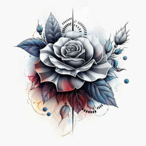 rose-wavy-line-tattoo – tattoo design ideas free ai generated – tiny-tattoo – for-outer-arm – Gallery: roses-inkby-ai