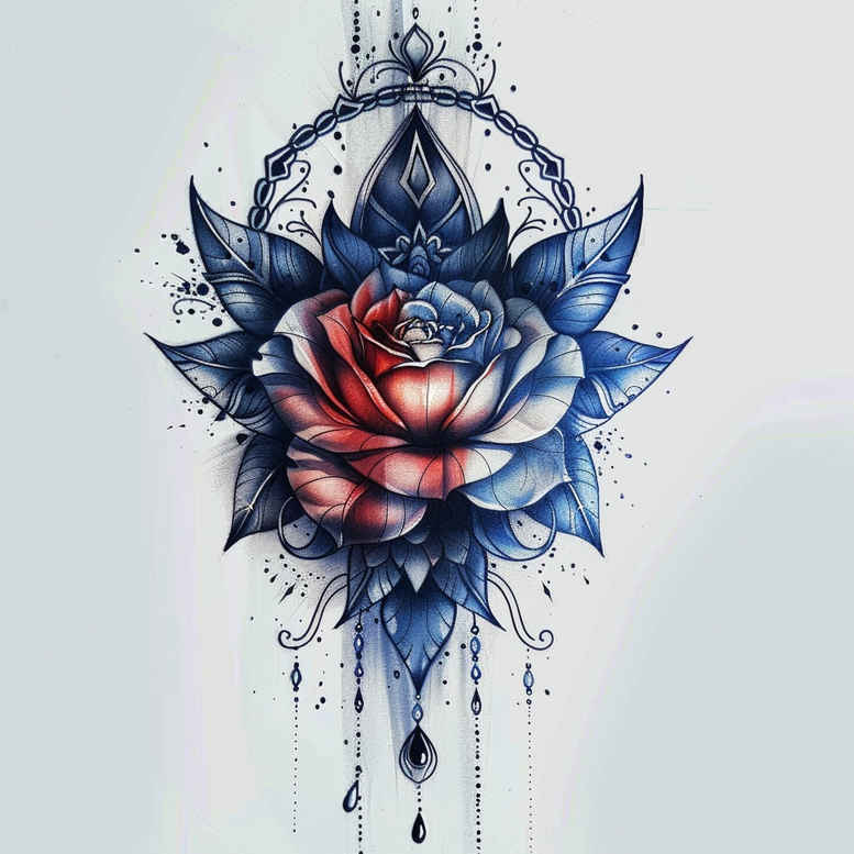 shaded-rose-tattoo – tattoo design ideas free ai generated – soft-touch – for-fingers – Gallery: roses-inkby-ai