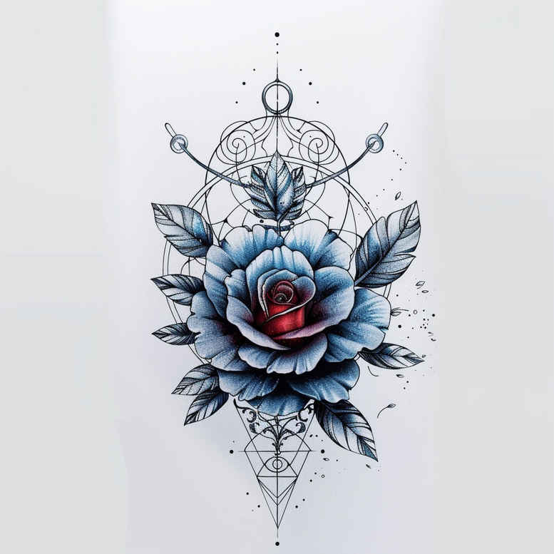 soft-shading-rose-tattoo – tattoo design ideas free ai generated – elegant – for-upper-shoulder – Gallery: roses-inkby-ai