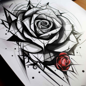 spiritual-rose-tattoo – tattoo design ideas free ai generated – mini-ink – for-forearm – Gallery: roses-inkby-ai