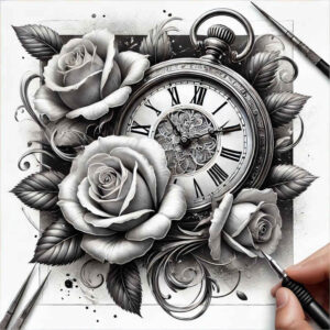 spiritual-rose-tattoo – tattoo design ideas free ai generated – petite – for-wrist – Gallery: roses-inkby-ai