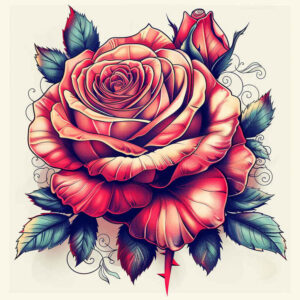 spiritual-rose-tattoo – tattoo design ideas free ai generated – silent – for-ribs – Gallery: roses-inkby-ai