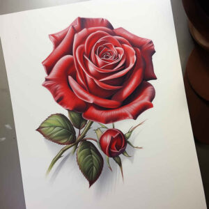symbolic-rose-tattoo – tattoo design ideas free ai generated – basic – for-upper-back – Gallery: roses-inkby-ai