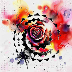 symbolic-rose-tattoo – tattoo design ideas free ai generated – clear-edge – for-back – Gallery: roses-inkby-ai