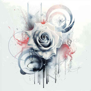 symbolic-rose-tattoo – tattoo design ideas free ai generated – compact – for-upper-arm – Gallery: roses-inkby-ai