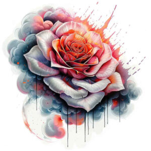 symbolic-rose-tattoo – tattoo design ideas free ai generated – empty-space – for-upper-back – Gallery: roses-inkby-ai