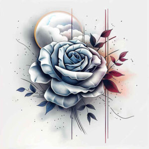 symbolic-rose-tattoo – tattoo design ideas free ai generated – mini-geometry – for-inner-arm – Gallery: roses-inkby-ai