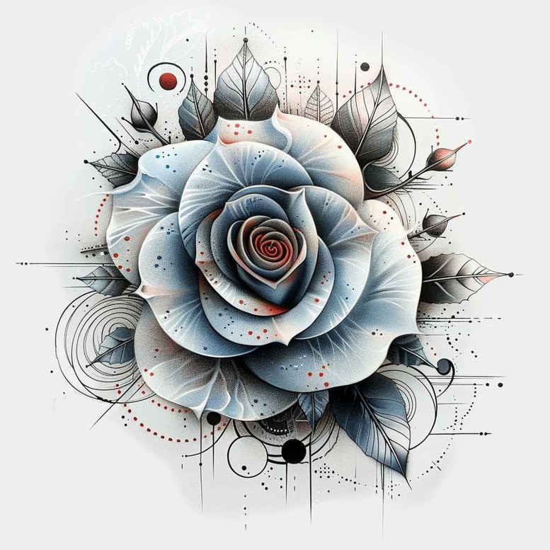 symbolic-rose-tattoo – tattoo design ideas free ai generated – slender – for-forearm – Gallery: roses-inkby-ai
