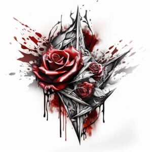 symbolic-rose-tattoo – tattoo design ideas free ai generated – tiny-motif – for-stomach – Gallery: roses-inkby-ai