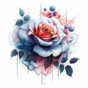talisman-rose-tattoo – tattoo design ideas free ai generated – micro-art – for-calf – Gallery: roses-inkby-ai
