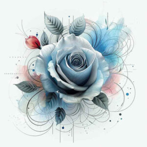talisman-rose-tattoo – tattoo design ideas free ai generated – outline-only – for-side-torso – Gallery: roses-inkby-ai